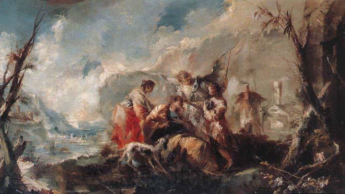 GUARDI, Gianantonio The Healing of Tobias's Father Spain oil painting art